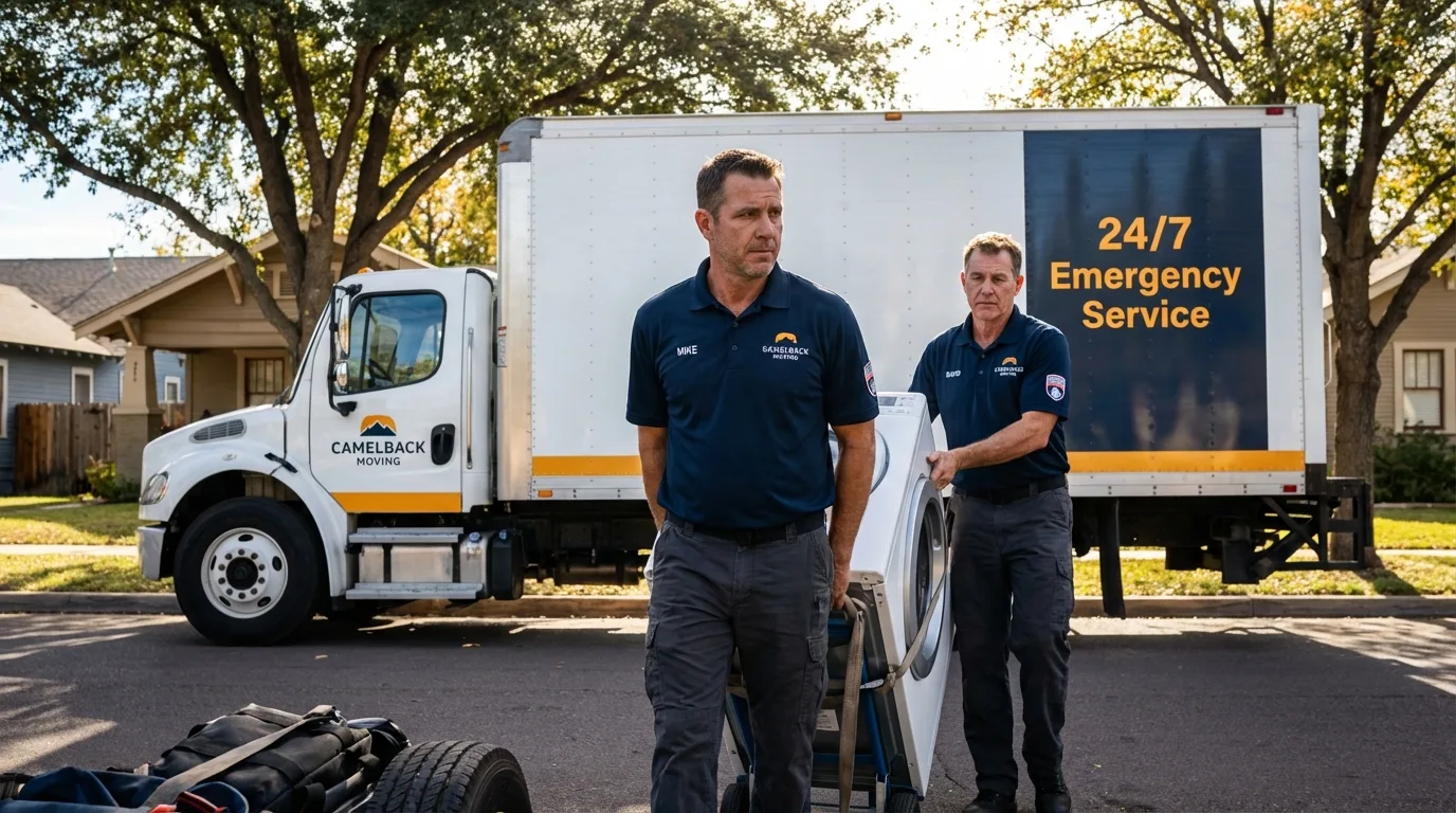 CamelBack Moving crew loading furniture in Muscle Shoals, AL